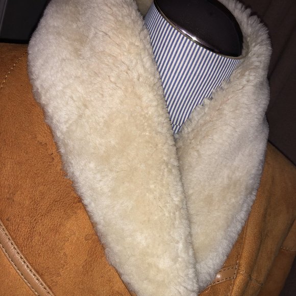 Incredible Vintage Shearling Embroidered Coat/mitt - Picture 5 of 15